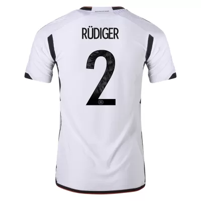 Men's Authentic RÜDIGER #2 Germany Home Soccer Jersey Shirt 2022 World Cup 2022 - Pro Jersey Shop