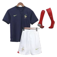 Kids France Home Soccer Jersey Whole Kit (Jersey+Shorts+Socks) 2022 Nike - Wrold Cup 2022 - Pro Jersey Shop