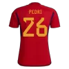 Men's PEDRI #26 Spain Home Soccer Jersey Shirt 2022 - World Cup 2022 - Fan Version - Pro Jersey Shop