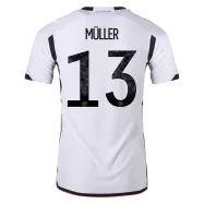 Men's Authentic MÜLLER #13 Germany Home Soccer Jersey Shirt 2022 Adidas World Cup 2022 - Pro Jersey Shop