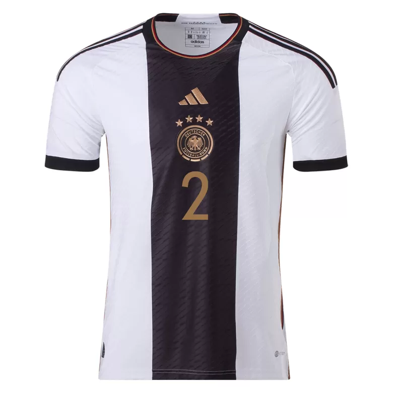 Men's Authentic RÜDIGER #2 Germany Home Soccer Jersey Shirt 2022 World Cup 2022 - Pro Jersey Shop