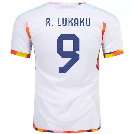 Men's R.LUKAKU #9 Belgium Away Soccer Jersey Shirt 2022 - World Cup 2022 - Fan Version - Pro Jersey Shop