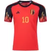 Men's Authentic E. HAZARD #10 Belgium Home Soccer Jersey Shirt 2022 World Cup 2022 - Pro Jersey Shop