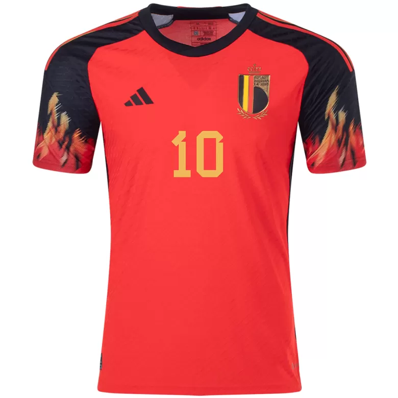 Men's Authentic E. HAZARD #10 Belgium Home Soccer Jersey Shirt 2022 World Cup 2022 - Pro Jersey Shop