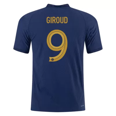 Men's Authentic GIROUD #9 France Home Soccer Jersey Shirt 2022 World Cup 2022 - Pro Jersey Shop