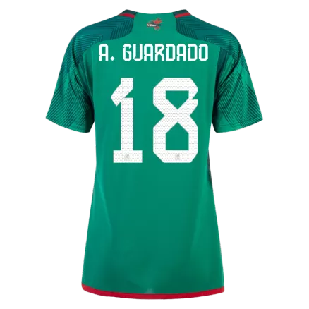 Women's A.GUARDADO #18 Mexico Home Soccer Jersey Shirt 2022 - Fan Version - Pro Jersey Shop
