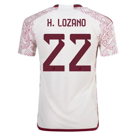 Men's Authentic H.LOZANO #22 Mexico Away Soccer Jersey Shirt 2022 World Cup 2022 - Pro Jersey Shop