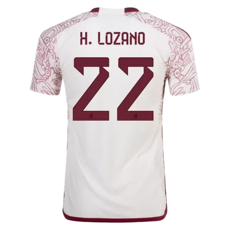 Men's Authentic H.LOZANO #22 Mexico Away Soccer Jersey Shirt 2022 World Cup 2022 - Pro Jersey Shop