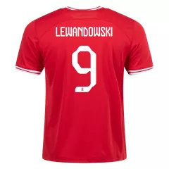 Men's Replica LEWANDOWSKI #9 Poland Away Soccer Jersey Shirt 2022 Nike - World Cup 2022 - Pro Jersey Shop