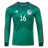 Men's H.HERRERA #16 Mexico Home Soccer Long Sleeves Jersey Shirt 2022 - Pro Jersey Shop