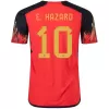 Men's Authentic E. HAZARD #10 Belgium Home Soccer Jersey Shirt 2022 World Cup 2022 - Pro Jersey Shop