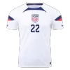 Men's YEDLIN #22 USA Home Soccer Jersey Shirt 2022 - World Cup 2022 - Fan Version - Pro Jersey Shop