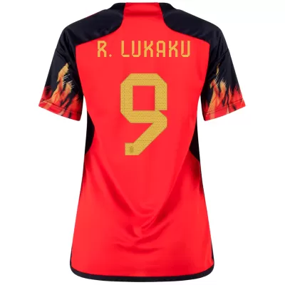 Women's R.LUKAKU #9 Belgium Home Soccer Jersey Shirt 2022 - Fan Version - Pro Jersey Shop