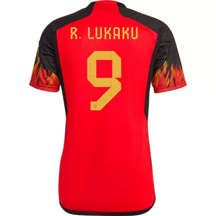Men's R.LUKAKU #9 Belgium Home Soccer Jersey Shirt 2022 - World Cup 2022 - Fan Version - Pro Jersey Shop