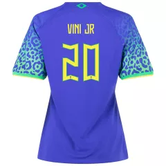 Women's Replica VINI JR #20 Brazil Away Soccer Jersey Shirt 2022 Nike - Pro Jersey Shop
