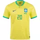 Men's Replica VINICIUS JR #20 Brazil Home Soccer Jersey Shirt 2022 Nike - World Cup 2022 - Pro Jersey Shop