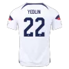 Men's YEDLIN #22 USA Home Soccer Jersey Shirt 2022 - World Cup 2022 - Fan Version - Pro Jersey Shop