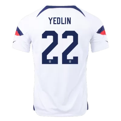 Men's YEDLIN #22 USA Home Soccer Jersey Shirt 2022 - World Cup 2022 - Fan Version - Pro Jersey Shop