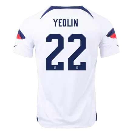 Men's YEDLIN #22 USA Home Soccer Jersey Shirt 2022 - World Cup 2022 - Fan Version - Pro Jersey Shop