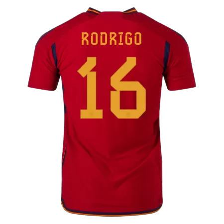 Men's Authentic RODRI #16 Spain Home Soccer Jersey Shirt 2022 World Cup 2022 - Pro Jersey Shop