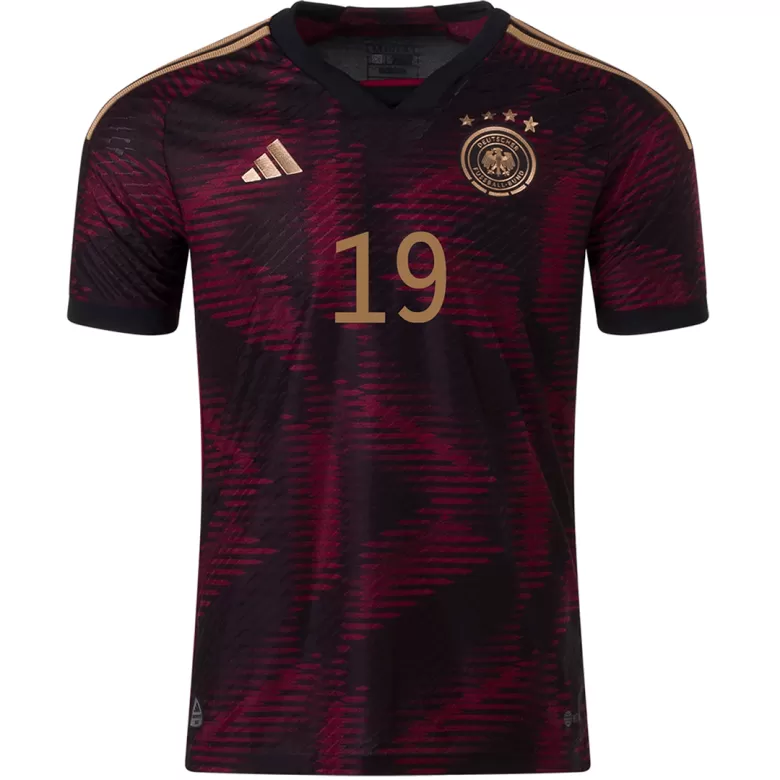 Men's Authentic SANÉ #19 Germany Away Soccer Jersey Shirt 2022 World Cup 2022 - Pro Jersey Shop