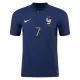 Men's Authentic GRIEZMANN #7 France Home Soccer Jersey Shirt 2022 World Cup 2022 - Pro Jersey Shop