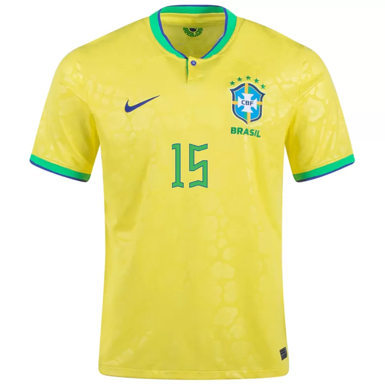 Men's FABINHO #15 Brazil Home Soccer Jersey Shirt 2022 - World Cup 2022 - Fan Version - Pro Jersey Shop