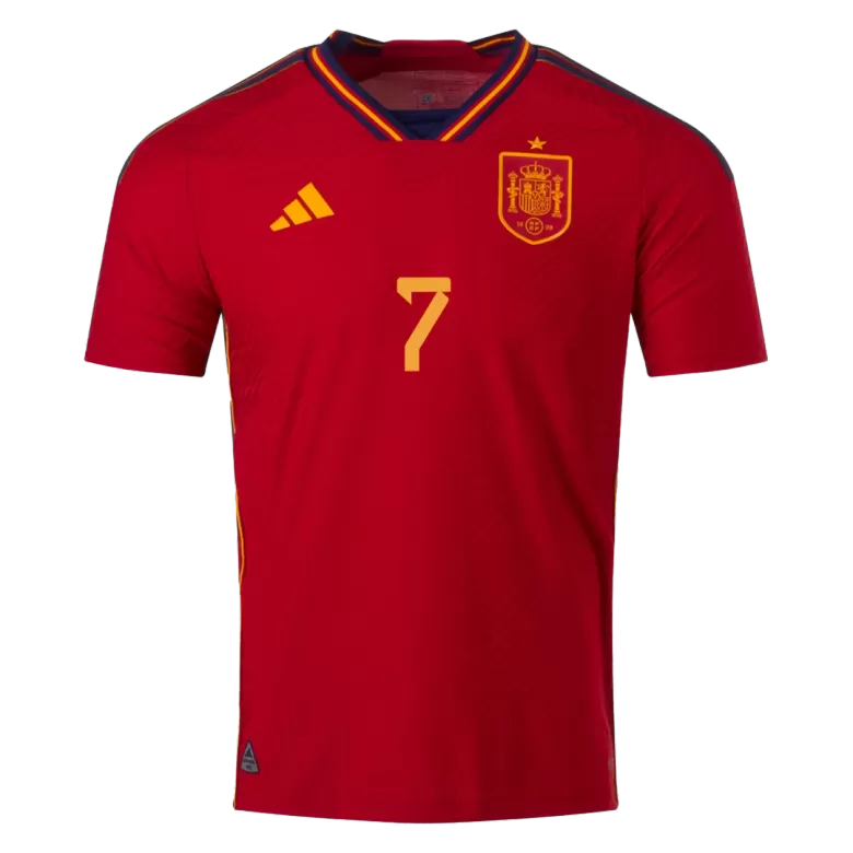 Men's Authentic MORATA #7 Spain Home Soccer Jersey Shirt 2022 World Cup 2022 - Pro Jersey Shop