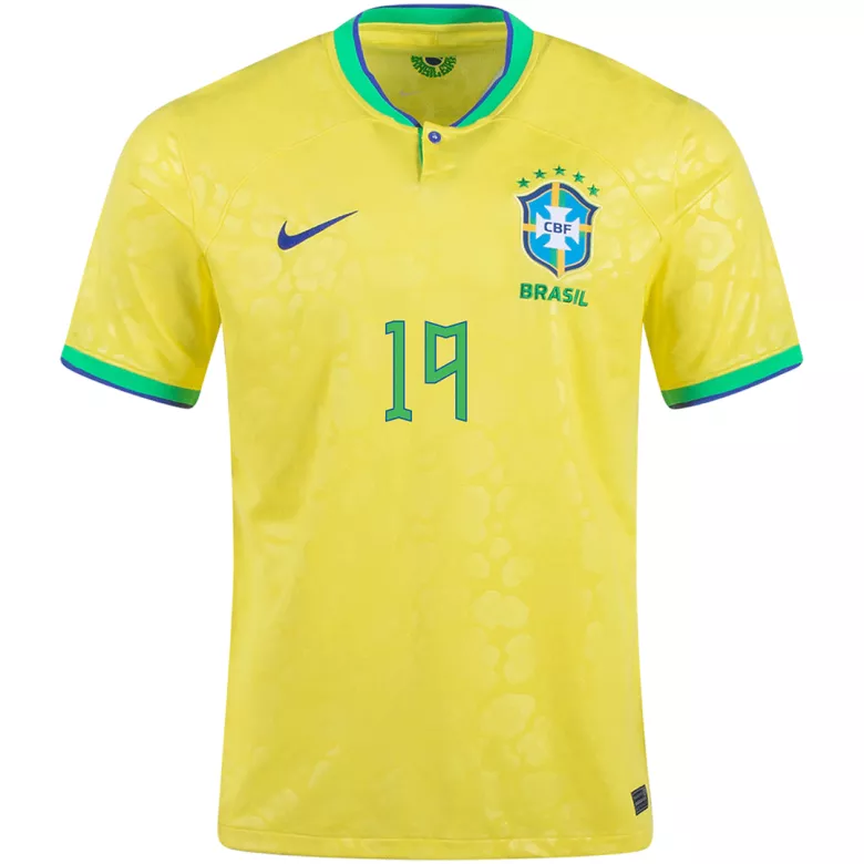 Men's G.JESUS #19 Brazil Home Soccer Jersey Shirt 2022 - World Cup 2022 - Fan Version - Pro Jersey Shop