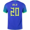 Men's Authentic VINI JR #20 Brazil Away Soccer Jersey Shirt 2022 - Pro Jersey Shop