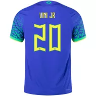 Men's Authentic VINI JR #20 Brazil Away Soccer Jersey Shirt 2022 Nike - Pro Jersey Shop