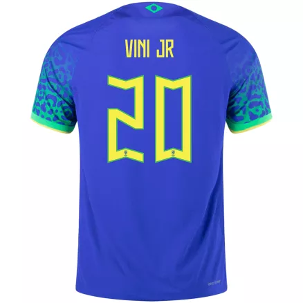 Men's Authentic VINI JR #20 Brazil Away Soccer Jersey Shirt 2022 - Pro Jersey Shop