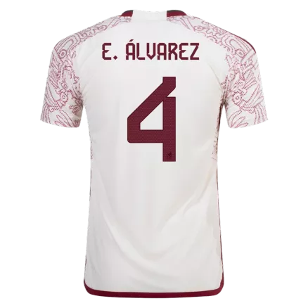 Men's Authentic E.ÁLVAREZ #4 Mexico Away Soccer Jersey Shirt 2022 World Cup 2022 - Pro Jersey Shop