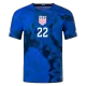 Men's Authentic YEDLIN #22 USA Away Soccer Jersey Shirt 2022 World Cup 2022 - Pro Jersey Shop