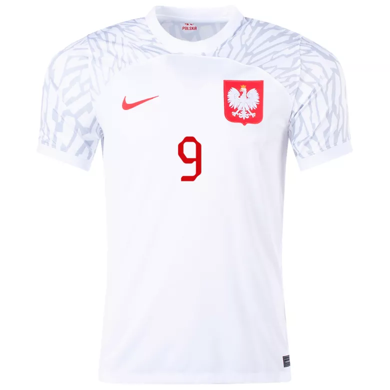 Men's Replica LEWANDOWSKI #9 Poland Home Soccer Jersey Shirt 2022 - World Cup 2022 - Pro Jersey Shop