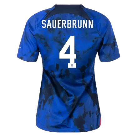 Women's SAUERBRUNN #4 USA Away Soccer Jersey Shirt 2022 - Fan Version - Pro Jersey Shop