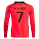 Men's H M SON #7 South Korea Home Soccer Long Sleeves Jersey Shirt 2022 - Pro Jersey Shop