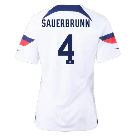 Women's SAUERBRUNN #4 USA Home Soccer Jersey Shirt 2022 - Fan Version - Pro Jersey Shop