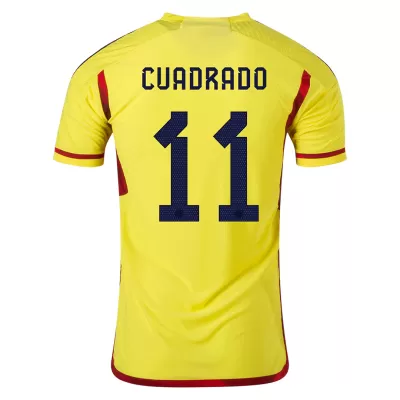 Men's Authentic CUADRADO #11 Colombia Home Soccer Jersey Shirt 2022 - Pro Jersey Shop