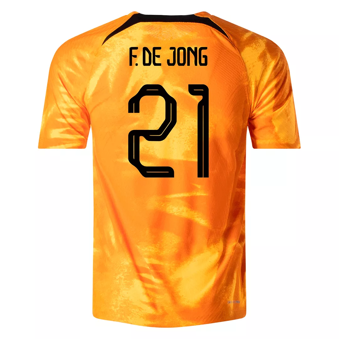 Proberen Mobiliseren kubiek Men's Replica F.DE JONG #21 Netherlands Home Soccer Jersey Shirt 2022 Nike  - World Cup 2022 | Pro Jersey Shop
