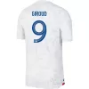 Men's Authentic GIROUD #9 France Away Soccer Jersey Shirt 2022 World Cup 2022 - Pro Jersey Shop