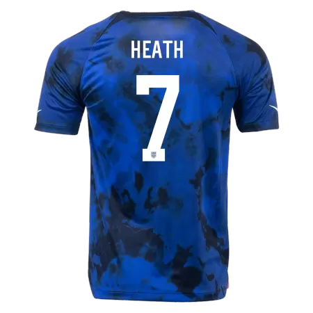 Men's HEATH #7 USA Away Soccer Jersey Shirt 2022 - World Cup 2022 - Fan Version - Pro Jersey Shop