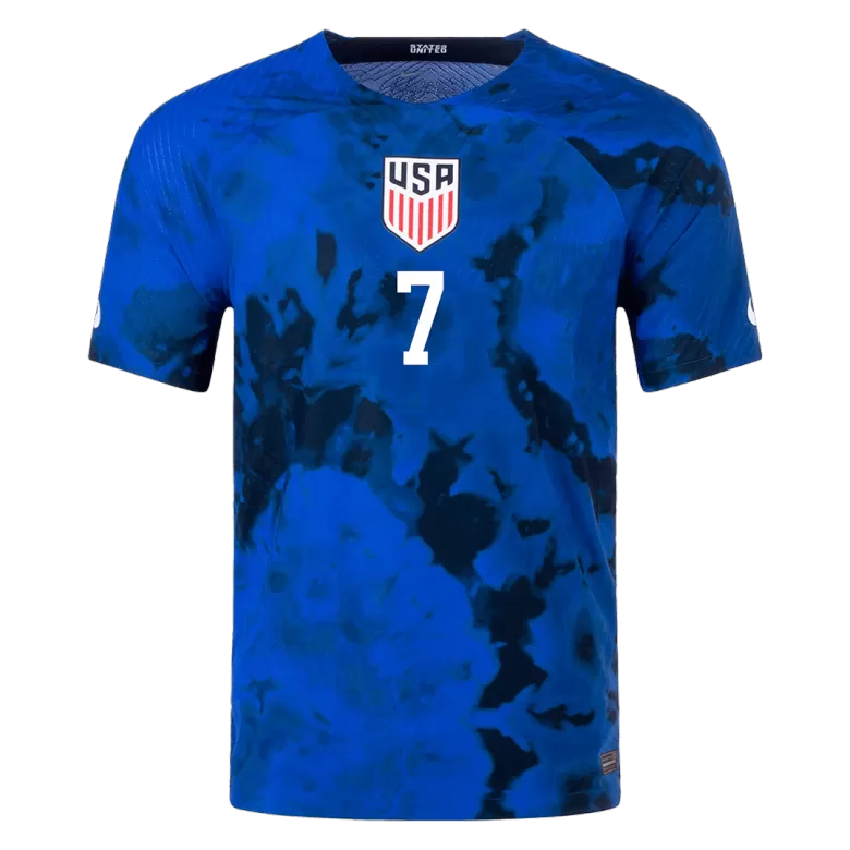Men's Authentic REYNA #7 USA Away Soccer Jersey Shirt 2022 World Cup 2022 - Pro Jersey Shop