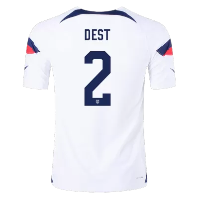 Men's Authentic DEST #2 USA Home Soccer Jersey Shirt 2022 World Cup 2022 - Pro Jersey Shop