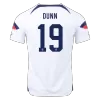 Men's DUNN #19 USA Home Soccer Jersey Shirt 2022 - World Cup 2022 - Fan Version - Pro Jersey Shop