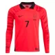 Men's H M SON #7 South Korea Home Soccer Long Sleeves Jersey Shirt 2022 - Pro Jersey Shop