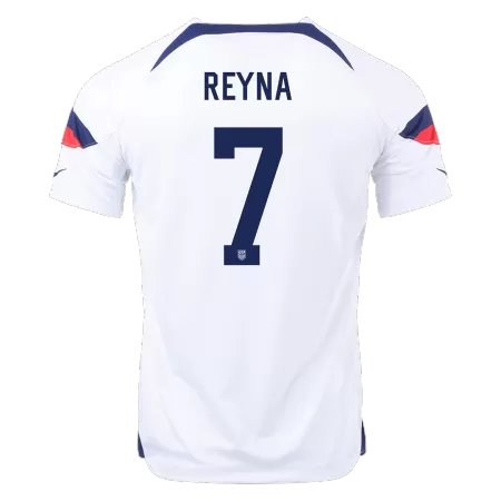 Men's REYNA #7 USA Home Soccer Jersey Shirt 2022 - World Cup 2022 - Fan Version - Pro Jersey Shop
