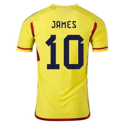 Men's Authentic JAMES #10 Colombia Home Soccer Jersey Shirt 2022 - Pro Jersey Shop