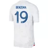 Men's Authentic BENZEMA #19 France Away Soccer Jersey Shirt 2022 World Cup 2022 - Pro Jersey Shop