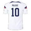 Men's Authentic PULISIC #10 USA Home Soccer Jersey Shirt 2022 World Cup 2022 - Pro Jersey Shop